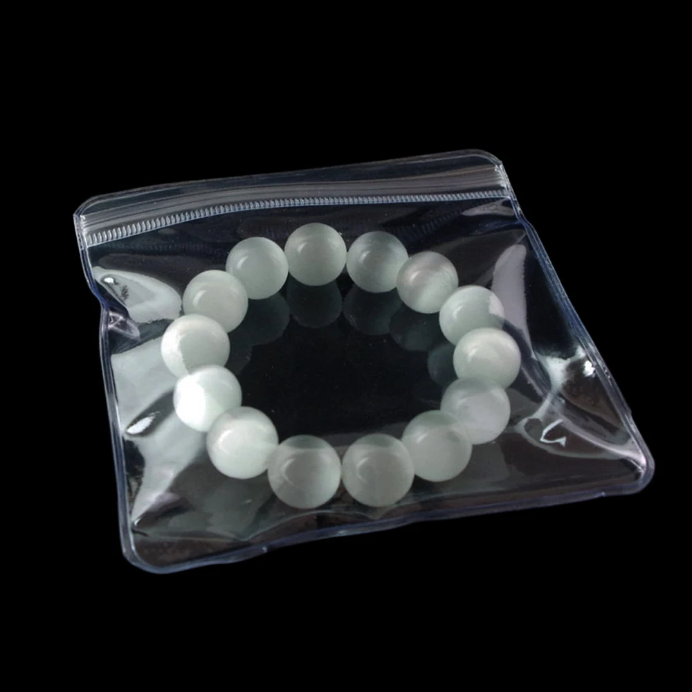 

50pcs 13x13cm Clear Soft PVC Resealable Ziplock Anti-oxidation Jewelry Plastic Bag Party Zipper Anti-tarnish Necklace Pouch