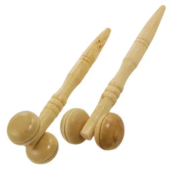 

3Pcs/Lot Wooden Eye Face Roller Health Care Massager Primary Wood Color Relaxing Neck Chin Slimming Face-lift Massage Tool