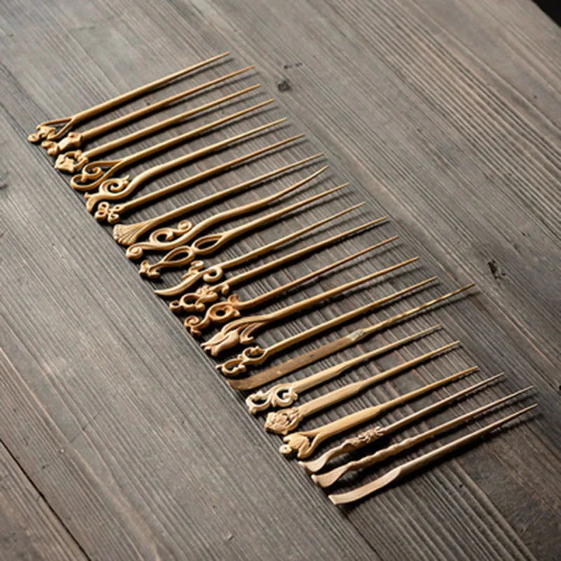 1pcs Bamboo tea needle Six Gentlemen Kung Fu tea set lotus accessori Puer Tea Needle tea needle set