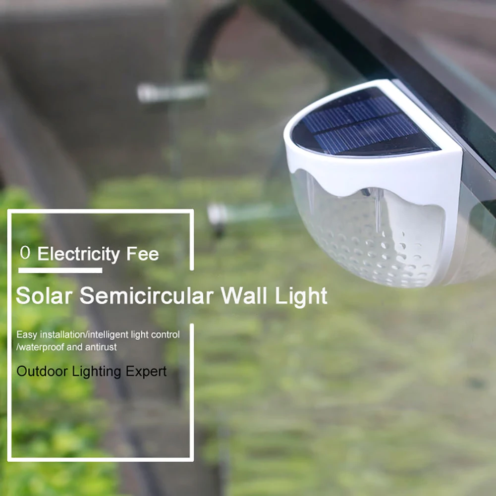 6 LED Light Sensor Solar LED Porch Lamp Panel Lights Waterproof Outdoor Fence Garden Pathway Wall Lamp Solar Light photo