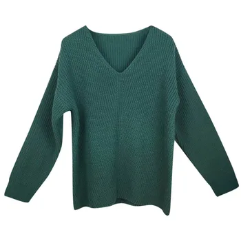 

Women pullovers knitwear sweater Fashion Casual Slim Fit Long Sleeve V-neck sweater slim long sleeve badycon sweater cheap 9.18