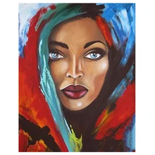 Алмазная картина Африканская женщина полный квадратный круглый дрель Настенный декор вышивка мозаика Цвет люди фото на заказ Вышивка крестиком