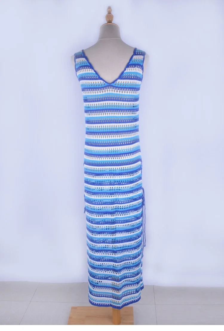 Women Cover-Ups Slim summer thin Smock Sunscreen Beach dress knitting Loose long Cover-Ups Woman ZS022