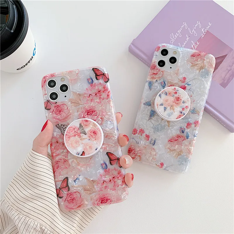 

For Butterfly Flower Mobile Phone Shell Xsmax Shell Soft Case for Apple for Iphone11/7P/8P