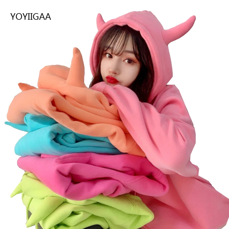 

Hoodies Oversized Women Sweatshirts Sweet Cute Pullover Tops Autumn Winter Female Hoodie Hooded Long Sleeve Hoodies Women