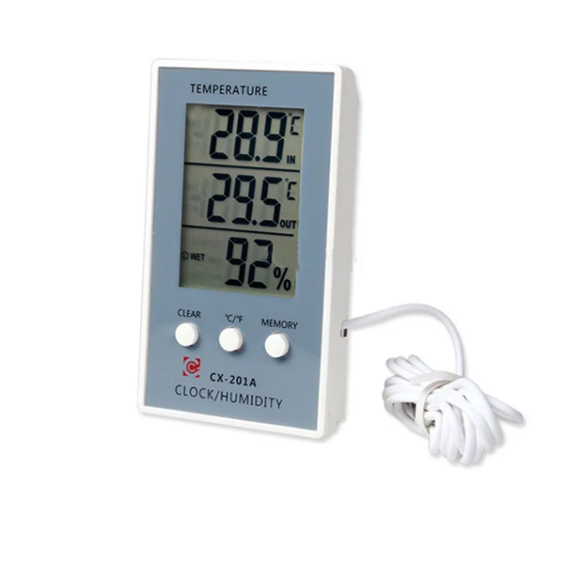 

CX-201A Electronic Thermometer And Hygrometer LED Digital Display Metal Thermometer Fish Tank Minus 50 To 70 Degrees Celsius