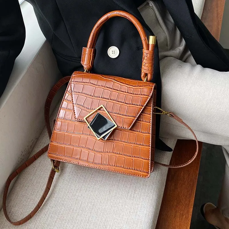 

Stone pattern PU Leather Small Crossbody Bags For Women 2019 Shoulder Messenger Bag Lady Luxury Handbags Fashion Totes