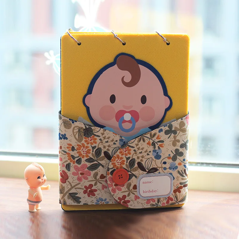 Baby Boy Детские пустые обложки Альбом DIY бумажный дневник ручная роспись книга памяти фотоальбом скрапбук для детей - Цвет: Baby Boy