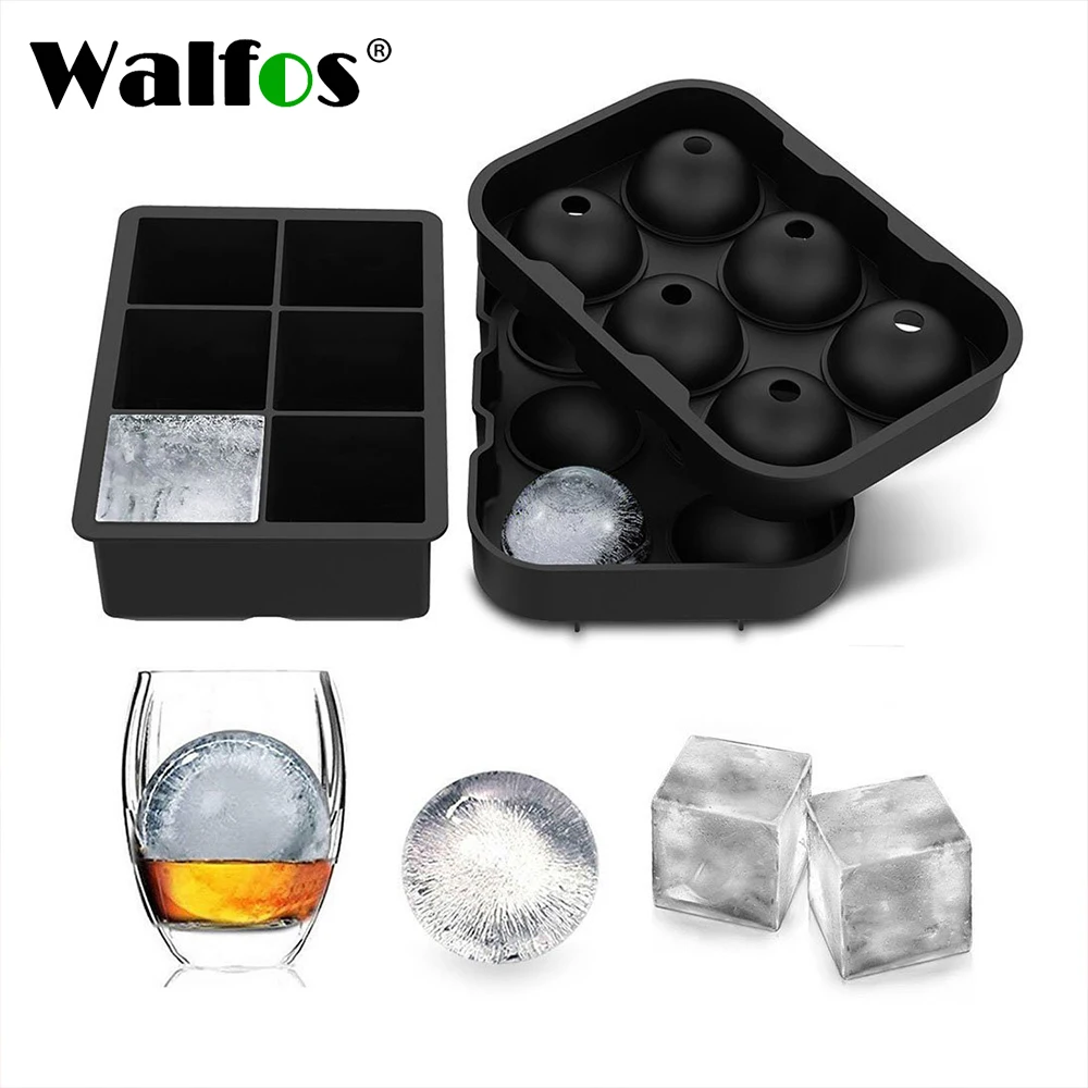 WALFOS большой поднос для коктейлей виски ледяной куб с 6 отверстиями форма кубика