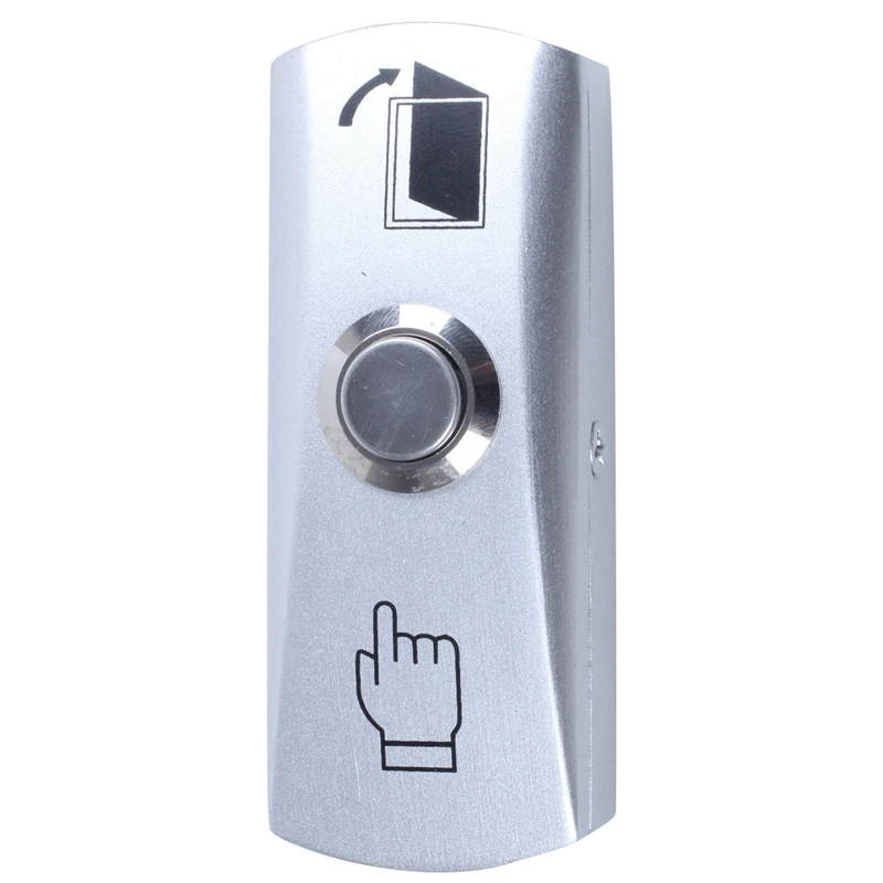 

Electric Door No Output Output Momentary Round Push Button Switch Silver