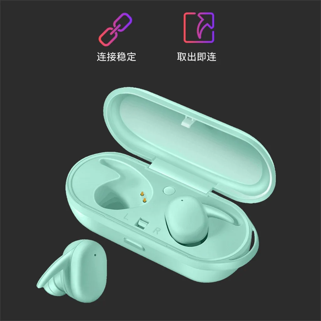 Mosunx DT-7 TWS беспроводные мини наушники Bluetooth 5,0 спортивные наушники портативная зарядная коробка двойное шумоподавление с микрофоном