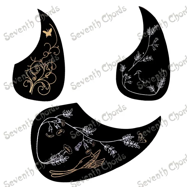 

3 Pcs Small Comma shape Hummingbird Flower Decorative 38 " 39 " Folk Acoustic Guitar Pickguard Pick Guard Anti-scratch Plate