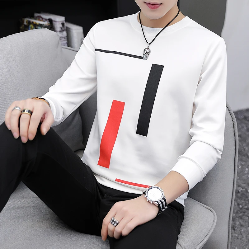 

2019 New Long Sleeve T-shirt for Adolescents in Autumn Men's clothes 23 colors M-3XL XXXL