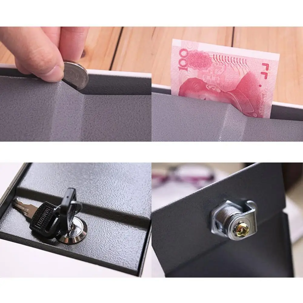 Portable mini safe box Key lock Safety Box Strongbox Steel Simulation Book Home Office Money Phone Safe Storage Box Portable mini safe box Key lock Safety Box Strongbox Steel Simulation Book Home Office Money Phone Safe Storage Box