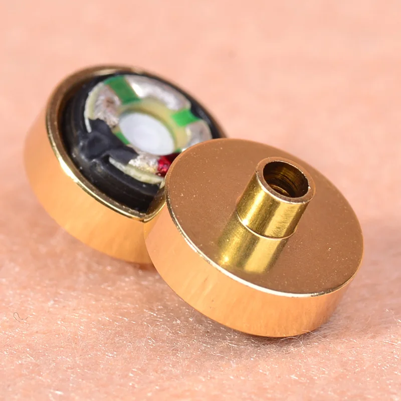 MACGARSEN 10pcs 10mm DIY headset Accessories Subwoofer Headphone Replacement Golden Speaker Unit Headphone Repair Horn Upgrade