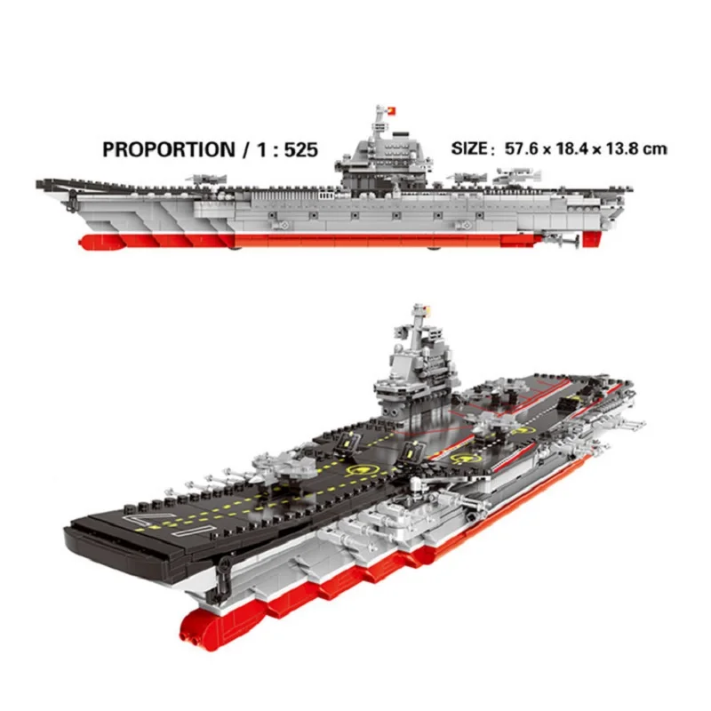 

China Aircraft Carrier Model Set Building Blocks Military Miniature Modular Building Minifures Toys for Boys Girls Children Kids