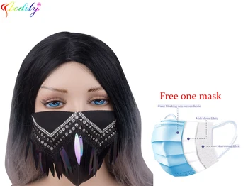 

Fashionable Halloween Easter Carnival Mask Luminous Costume Jewellery Mask Riding Face Mask Party Easter Decoration Gift SA-7