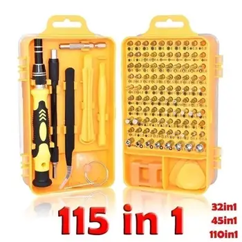 

Ratchet Screwdriver Screwdriver Set Multi Function Screwdriver Chrome Vanadium Alloy Steel 115 in 1 Portable Durable Practical