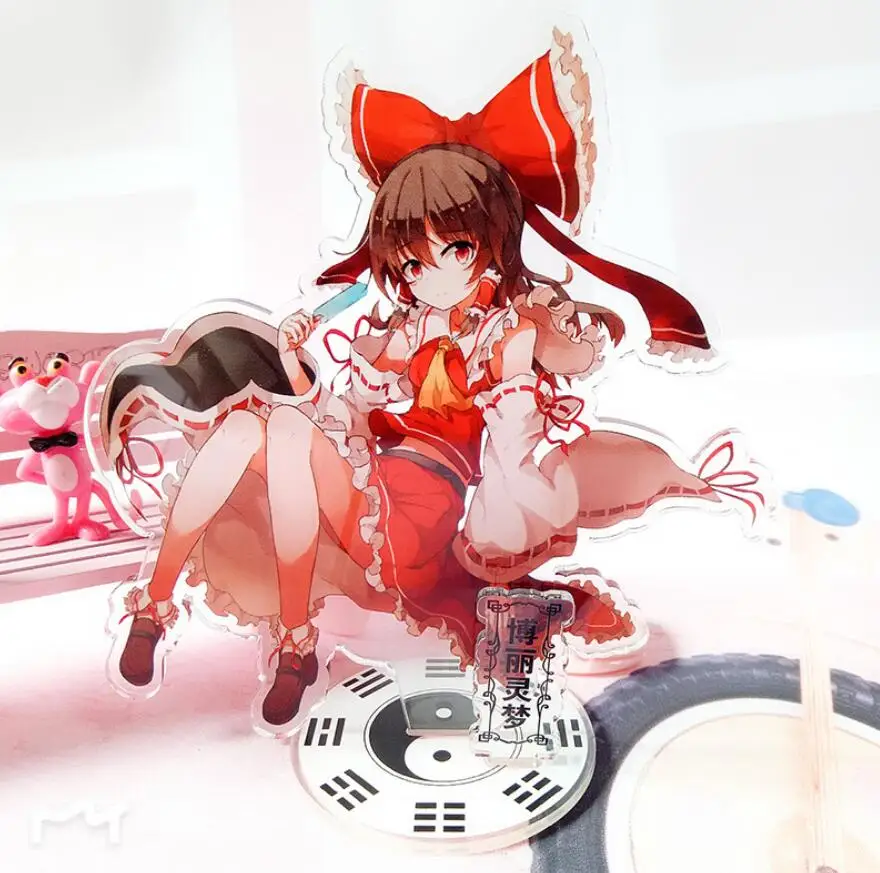 as pictured TouHou Project Flandre Remilia Scarlet Hakurei Reimu фигурка на акриловой подставке настольная коллекция украшений модель игрушки куклы Подарки - Цвет: as pictured