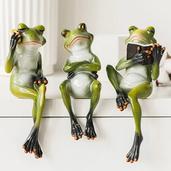 

Decorations for Home Modern Home Decoration Accessories for Living Room Counter Display Frog Animal Model Creative Home Decor