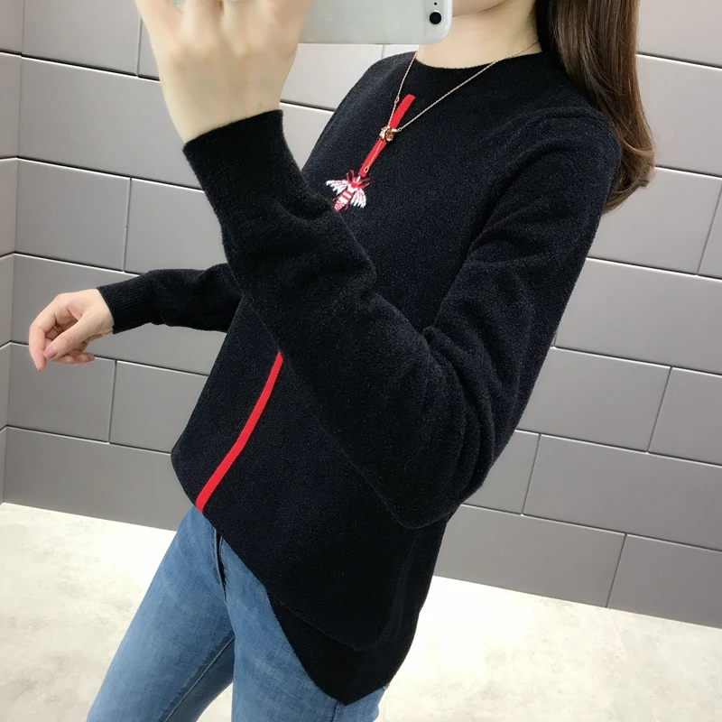 Кристальная шерстяная Вертикальная трикотажная sweater-0740ag-3675