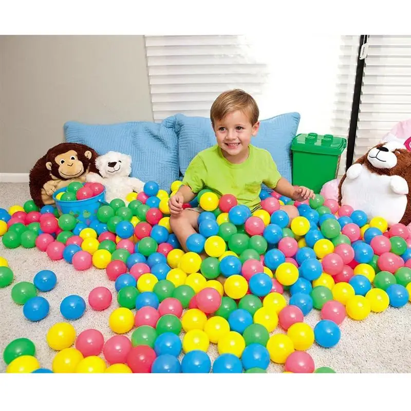 10x 70mm Colorful Ball Fun Ball Soft Plastic Ocean Ball Baby Kid Toy Swim Toy BS 