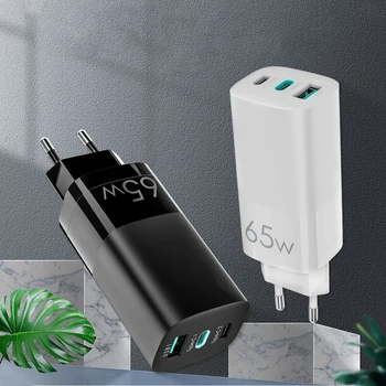 

GAN 65W USB C Charger Quick Charge 4.0 3.0 Type C PD USB Charger Fast Charging PD USB-C Type C For Macbook Pro iPhone Samsung S9