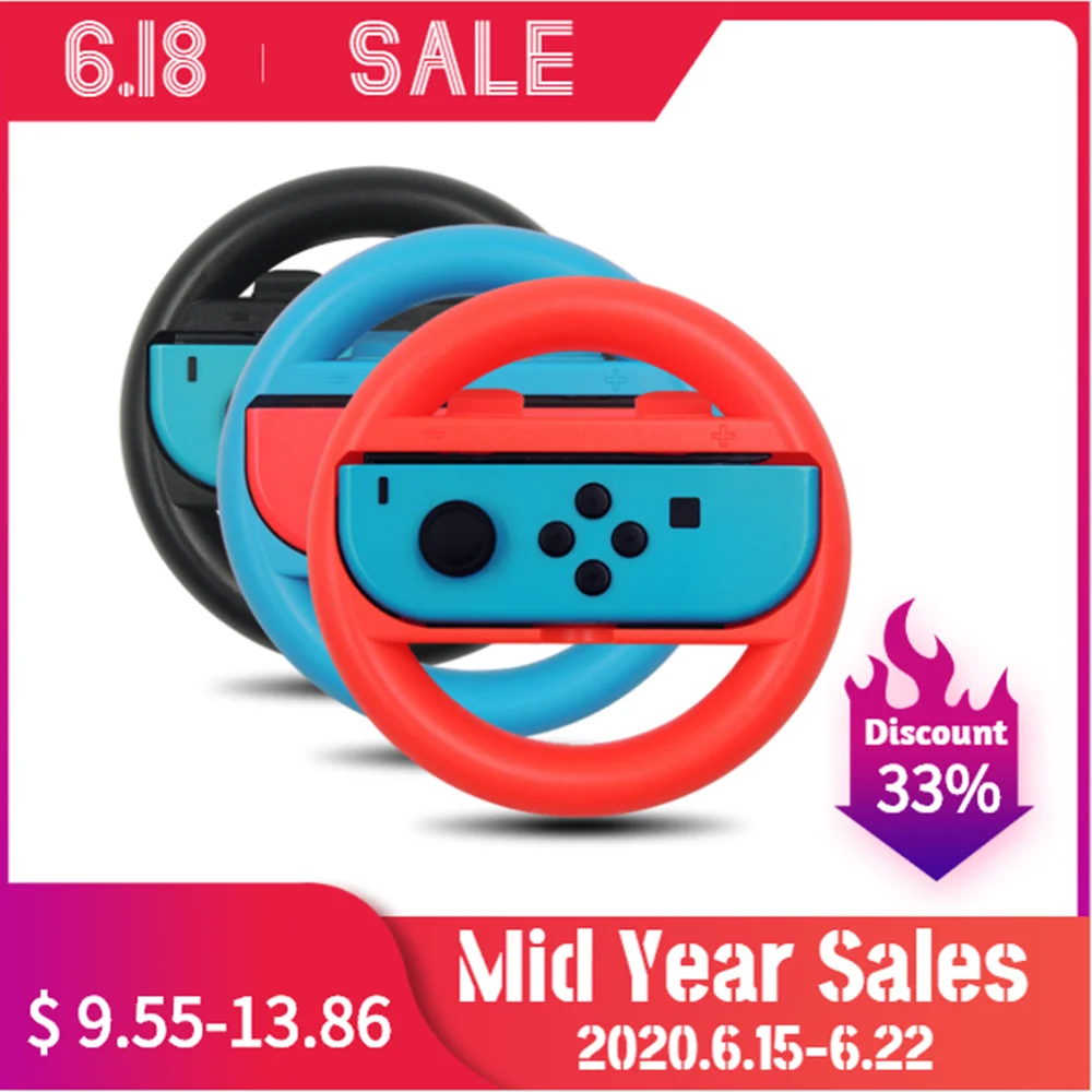 

2 Pcs Switch Joy con Controller Racing Steering Wheel switch Handle Grips for Switch Games Racing Grip Steering Wheel Controller