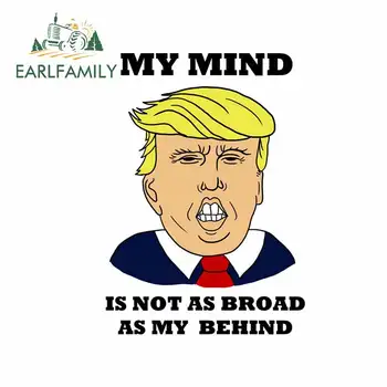 

EARLFAMILY 13cm x 9.2cm For Trump Waterproof Fine Decal Windows Car Stickers Graffiti Personality Sunscreen Vinyl Material Decor