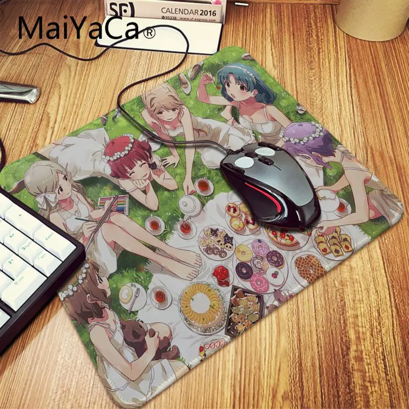 Lock Edge 20x25cm MaiYaCa momoko suou японский аниме девушка коврик для мышки в стиле аниме большая рекламная акция Россия игровой коврик для мыши xl клавиатура ноутбук Настольный коврик - Цвет: Lock Edge 20x25cm
