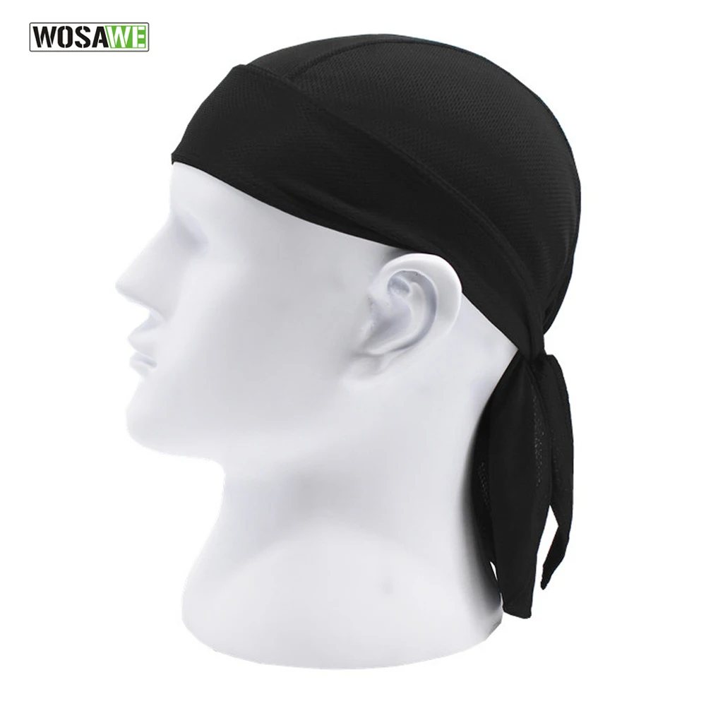 

WOSAWE Pure Quick Dry Cycling Skull Cap Head Scarf Summer Men Running Riding Bandana Headscarf Ciclismo Pirate Hat Hood Headband