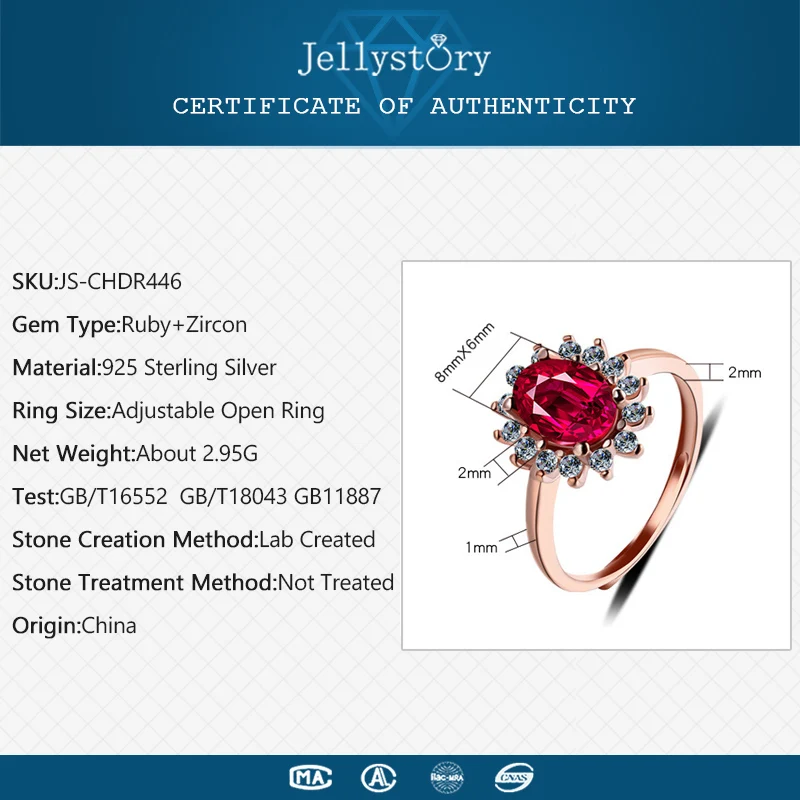 Jellystory, Ретро стиль, открытые кольца, 925 серебро, с овальной формой, рубин, циркон, драгоценный камень, Женское кольцо, модное, хорошее, для свадьбы, для вечеринки, ювелирное изделие, подарок