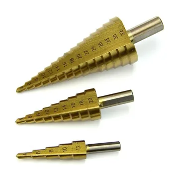 

Step Cone Drill Triangle handle Straight groove Cutters for Steel Wood
