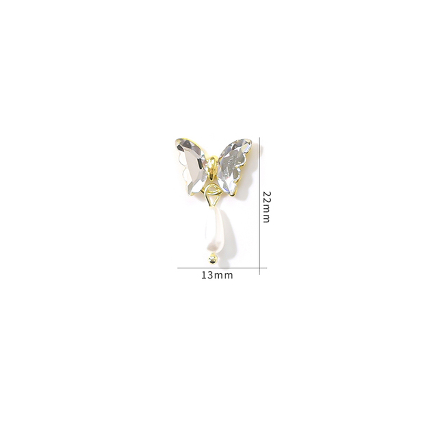 New Design Nail Art Pendants Charms Tassels AB Butterfly Magic Crown Diamonds Luxury Christ Angel Nail Dangle Ornaments 3D