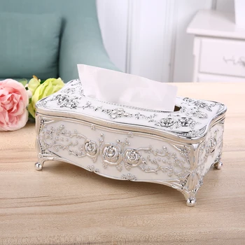 

OUSSIRRO Tissue Box European Style Home Tissue Container Towel Napkin Tissue Holder Case for Office Home Decoration