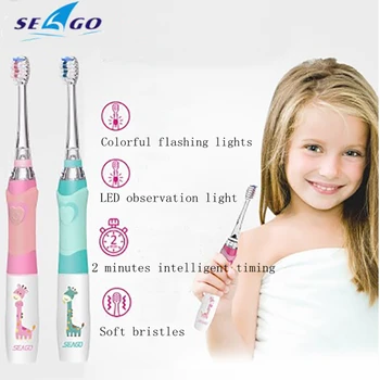 

SEAGO Baby Electric Toothbrush 23000time/min 40000time/min 3 In 1 Gum Health Waterproof Toothbrush Sonic Battery Tooth Brushes