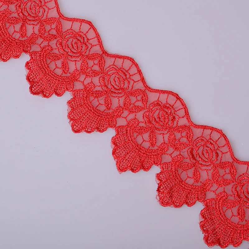 

13meters 7.5cm Lace Trim Ribbon Applique for Dress Garment Home Textiles Trimming DIY Crafts Fabric Mesh Embroidered