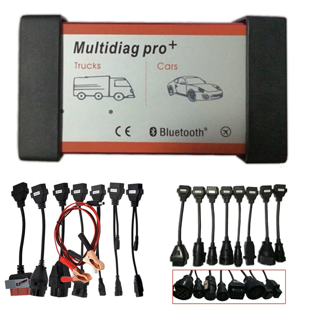 Диагностический сканер Multidiag Pro + с Bluetooth для автомобилей/грузовиков OBD2 TCS