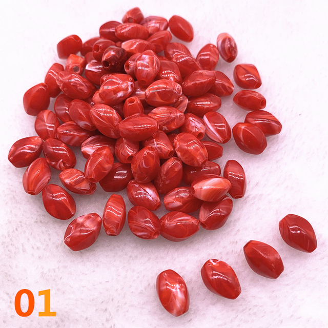 oval shape Acrylic Beads Spacer Loose Beads For Jewelry Making DIY Bracelet