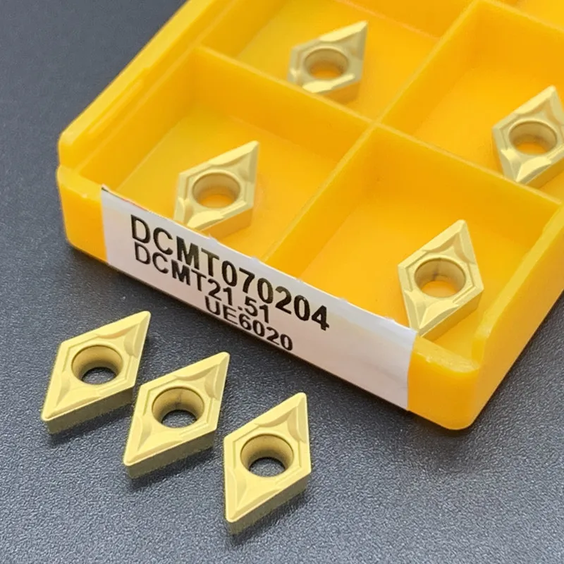 Turning Tool 10PCS DCMT070204 VP15TF UE6020 US735 carbide inserts Internal DCMT070208 VP15TF UE6020 US735 face endmills