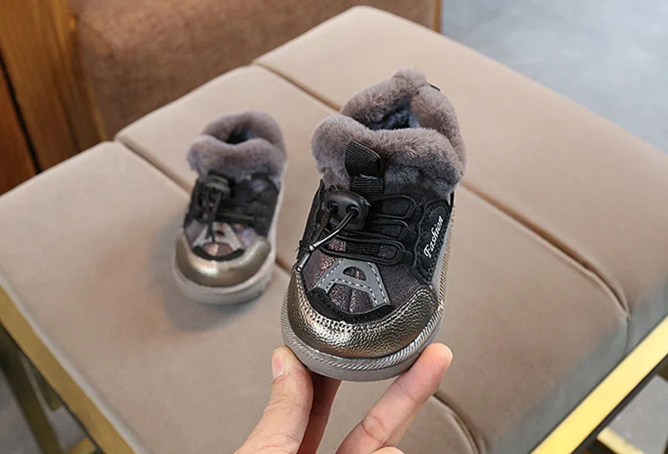 Winter Children's Shoes Girls Snow Boots Children Plus Velvet Fashion Boots Girls Warm Baby Cotton Shoes Toddler Girl Boots