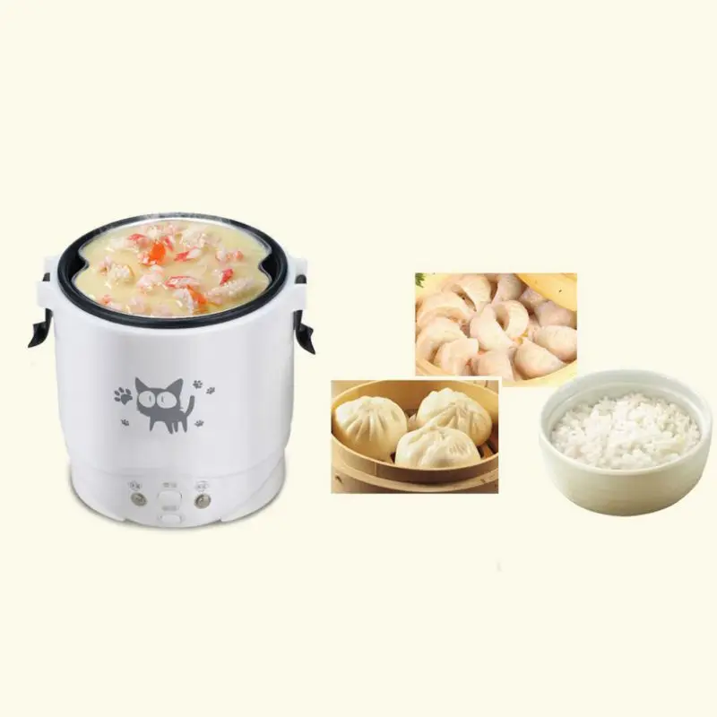 24V Portable Home Cooking Pot Multifunctional Rice Cooker Electric Lunch Box For Two People