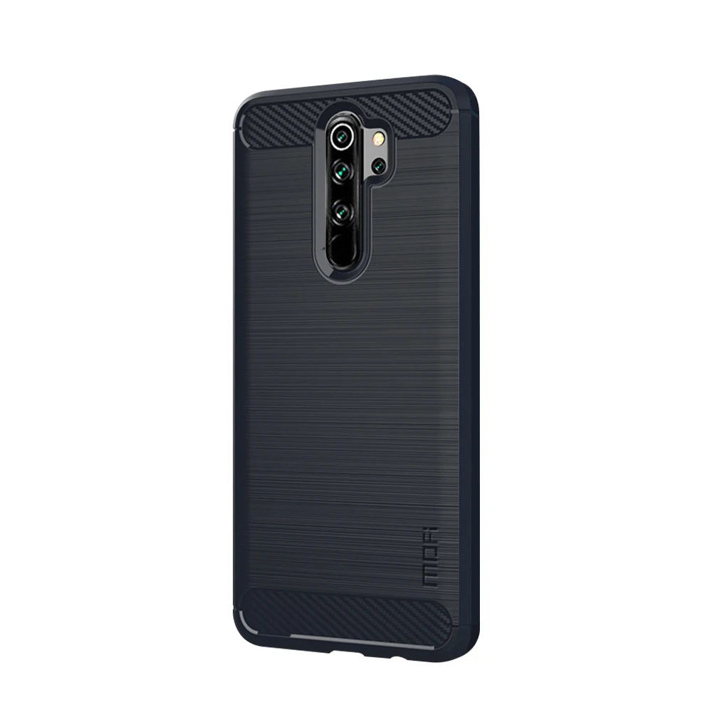 Темно-синий Чехол MOFi для Xiaomi Redmi Note 8 Pro, роскошный мягкий силиконовый чехол из ТПУ для телефона, задняя крышка для Xiaomi Redmi Note 8 Pro - Цвет: Темно-синий