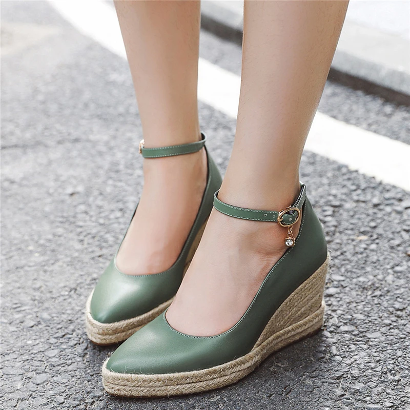 Grootte Buitenland Inheems High Heels Wedges Strap | High Heels Pumps Shoes | Wedges Shoes Women |  Ankle Strap Heels - Pumps - Aliexpress