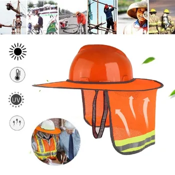 

2019 NEW Hard Hat Sun Shade Neck Shield Sun Protection With Reflective Strip and High Visable Mesh Design For Hardhats/Helmet
