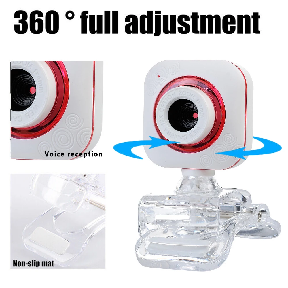 Универсальная веб камера компьютер ноутбук прямая USB 2 0 HD клипса регулируемая 360