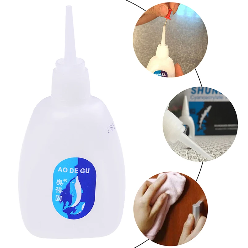 502 Instant Strong Super Glue Cyanoacrylate Adhesive Strong Bond Fast Repair Tool 50g For Wood Rubber Leather Paper