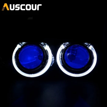 

2pcs 2.5inch bixenon hid car Projector lens with DRL angel eyes shrouds for H1 H4 H7 xenon kit bulb lamp headlight car assembly