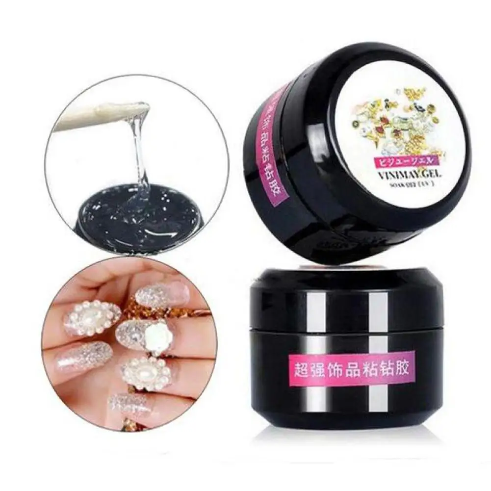 

Nail Art Rhinestone Gel Glue Super Sticky Adhesive Nail Gems Gel For DIY Crystal UV Jewelry Nail Glue Art Polish Decoration F5Y2