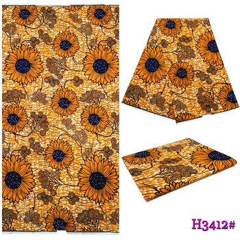 

High quality java wax print fabric 100% cotton material african fabric ankara top Java wax fabrics 6 yards for woman dress!DF12